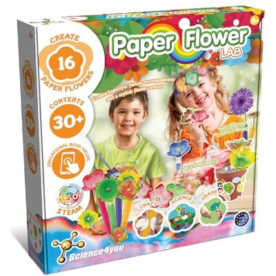 Science4you Pappersblommor kreationssats för barn 6+ Gör dina egna 16 pappersblommor, pysselsats för barn, kreativa pysselleksaker för 6 7–8 9 år gamla flickor och pojkar Science4you Pappersblommor kreationssats för barn 6+ Gör dina egna 16 pappersblommor, pysselsats för barn, kreativa pysselleksaker för 6 7–8 9 år gamla flickor och pojkar