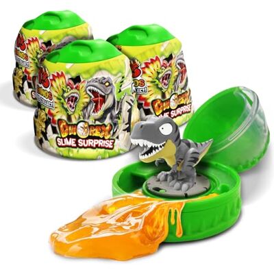 CRAZE Magic Slime set om 3 – 3 x dinorex-kapslar med slime barn och samlarbara dinosauriefigurer – 13 dinosaurier att samla, 3 innehåller CRAZE Magic Slime set om 3 – 3 x dinorex-kapslar med slime barn och samlarbara dinosauriefigurer – 13 dinosaurier att samla, 3 innehåller