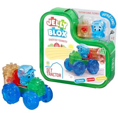 Bizak Jelly Blox Traktorset, sensorisk byggsats med 12 st mjuka och färgglada delar, passar och hjul för att skapa din traktor, kläm- och hanteringsleksaker, från 2 år (64552945) Bizak Jelly Blox Traktorset, sensorisk byggsats med 12 st mjuka och färgglada delar, passar och hjul för att skapa din traktor, kläm- och hanteringsleksaker, från 2 år (64552945)