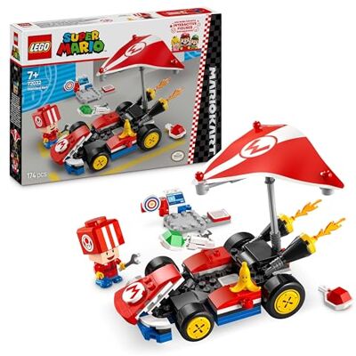 Lego Super Mario: Mario Kart – Standard Kart, Byggset med leksaksbil, Nintendo samlarmodell, Racingäventyr, Självständig lek, Present för pojkar, flickor och spelare från 7 år 72032 Lego Super Mario: Mario Kart – Standard Kart, Byggset med leksaksbil, Nintendo samlarmodell, Racingäventyr, Självständig lek, Present för pojkar, flickor och spelare från 7 år 72032