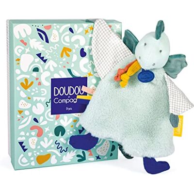 Doudou et Compagnie Dinosaurie platt mjukisdjur grön 25 cm Les Calinosaurier DC3938 Doudou et Compagnie Dinosaurie platt mjukisdjur grön 25 cm Les Calinosaurier DC3938