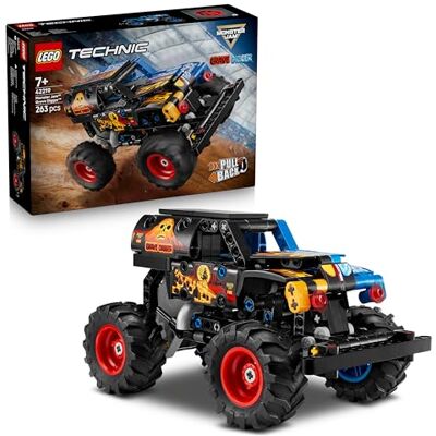 Lego Technic Monster Jam Grave Digger Fire and Ice Pull-Back Truck Toy Race Car Model Kit w/Authentic Details Birthday Gift for 7+ Year Old Boys, Girls & Fans 42219 Lego Technic Monster Jam Grave Digger Fire and Ice Pull-Back Truck Toy Race Car Model Kit w/Authentic Details Birthday Gift for 7+ Year Old Boys, Girls & Fans 42219