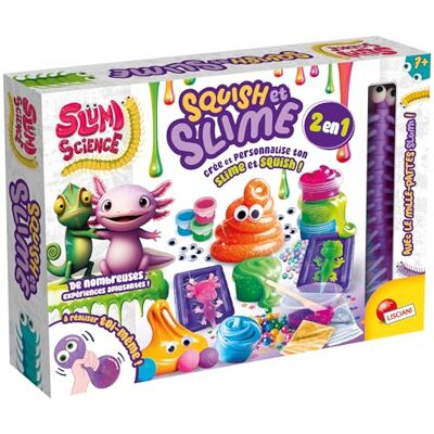 Lisciani SLUMI Science Squishy & Slime 2 i 1 vetenskapliga experiment kit barn från 6 år slime box kreativt Slime DIY kit Squishy leksak för att anpassa dig själv Lisciani SLUMI Science Squishy & Slime 2 i 1 vetenskapliga experiment kit barn från 6 år slime box kreativt Slime DIY kit Squishy leksak för att anpassa dig själv