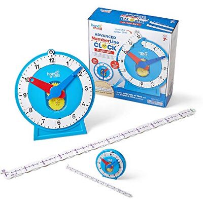 hand2mind Learning Resources 93412 Advanced NUMBERLINE Clock Class Set, Multicoloured hand2mind Learning Resources 93412 Advanced NUMBERLINE Clock Class Set, Multicoloured