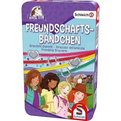 Schmidt Spiele 51440 Schleich, hästklubb, vänskapsband, ta mig med spel i metalltenn Schmidt Spiele 51440 Schleich, hästklubb, vänskapsband, ta mig med spel i metalltenn