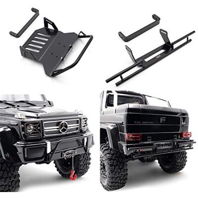 KYX Racing Legering främre bakre stötfångare set uppgraderingar delar tillbehör för RC crawler bil Traxxas 6x6 TRX6 TRX4 KYX Racing Legering främre bakre stötfångare set uppgraderingar delar tillbehör för RC crawler bil Traxxas 6x6 TRX6 TRX4