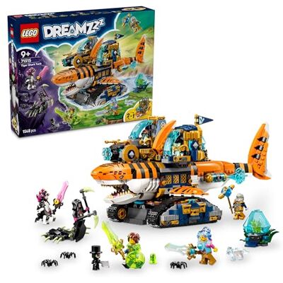 Lego DREAMZzz Tigerhajstank – Byggset för pojkar och flickor från 9 år – Fantasifullt byggset med 2 byggalternativ – Leksak med tigerhajstank och 5 minifigurer – Presentidé till födelsedagar – 71515 Lego DREAMZzz Tigerhajstank – Byggset för pojkar och flickor från 9 år – Fantasifullt byggset med 2 byggalternativ – Leksak med tigerhajstank och 5 minifigurer – Presentidé till födelsedagar – 71515