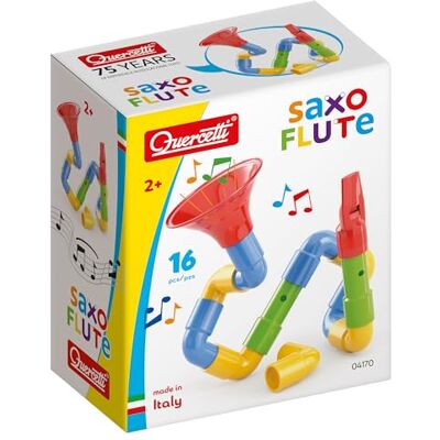 Quercetti Saxoflute – Byggbar Musikleksak för Barn 2+ Kreativt Instrument med Rör & Munstycken Leksak för Musik, Fantasi & Motorik 4170 Quercetti Saxoflute – Byggbar Musikleksak för Barn 2+ Kreativt Instrument med Rör & Munstycken Leksak för Musik, Fantasi & Motorik 4170