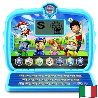 VTech Paw Patrol pedagogisk dator, 2-i-1-enhet, barn dator och surfplatta, 6 aktiviteter, LCD-skärm och 7 interaktiva knappar, italienskt språk, batterier ingår, 3–7 år VTech Paw Patrol pedagogisk dator, 2-i-1-enhet, barn dator och surfplatta, 6 aktiviteter, LCD-skärm och 7 interaktiva knappar, italienskt språk, batterier ingår, 3–7 år