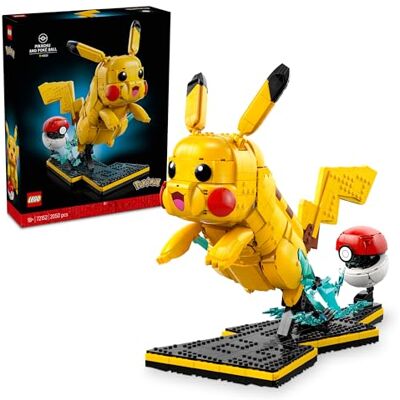 Lego Pokémon Pikachu och Poké Ball Byggset för vuxna – Rumsdekoration med tv-spelstema och rörlig actionfigur – Nostalgisk present till gamers från 18 år – Färgglad inredningsdetalj – 72152 Lego Pokémon Pikachu och Poké Ball Byggset för vuxna – Rumsdekoration med tv-spelstema och rörlig actionfigur – Nostalgisk present till gamers från 18 år – Färgglad inredningsdetalj – 72152