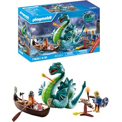 Playmobil Sea Monster Viking Pedagogisk leksak för barn från 4 år Fancy Lekset Drake & Vikingsskepp Kreativ lek 71830 Playmobil Sea Monster Viking Pedagogisk leksak för barn från 4 år Fancy Lekset Drake & Vikingsskepp Kreativ lek 71830