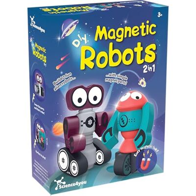 Science4you DYI Magnetiska robotar för barn från 3 år: Magnetiska Block Set Perfekt för Stapling, Magnetiska spel för barn, Montessori-present för barn och flickor i åldrarna 3 4 5 6 7+ år Science4you DYI Magnetiska robotar för barn från 3 år: Magnetiska Block Set Perfekt för Stapling, Magnetiska spel för barn, Montessori-present för barn och flickor i åldrarna 3 4 5 6 7+ år