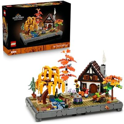 Lego Icons Höstig stuga och trädgård – Modellbyggsats – Skrivbordsprydnad för vuxna som gillar kreativ heminredning – Rumsdekoration i lantlig stil – Present med skogsdjur till män och kvinnor – 11372 Lego Icons Höstig stuga och trädgård – Modellbyggsats – Skrivbordsprydnad för vuxna som gillar kreativ heminredning – Rumsdekoration i lantlig stil – Present med skogsdjur till män och kvinnor – 11372