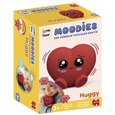 Jumbo Ik Leer The Moodies Huggy lugnande elektronisk plysch med hjärtslag för barn känslomässig följeslagare för barn lugnar sorg och främjar lugnande 3 år + Jumbo Ik Leer The Moodies Huggy lugnande elektronisk plysch med hjärtslag för barn känslomässig följeslagare för barn lugnar sorg och främjar lugnande 3 år +