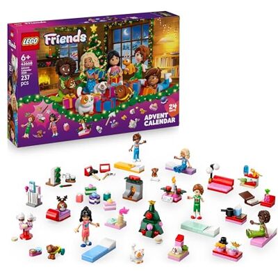 Lego Friends Adventskalender 2025, Julbyggset för flickor och pojkar, Byggsats med 5 minifigurer, 5 djurfigurer och tillbehör, Kreativ present för barn från 6 år 42668 Lego Friends Adventskalender 2025, Julbyggset för flickor och pojkar, Byggsats med 5 minifigurer, 5 djurfigurer och tillbehör, Kreativ present för barn från 6 år 42668