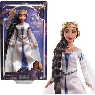 Mattel Disney Wish Drottning Amaya av Rosas modedocka, rörlig docka och tillbehör, HRC11 Mattel Disney Wish Drottning Amaya av Rosas modedocka, rörlig docka och tillbehör, HRC11
