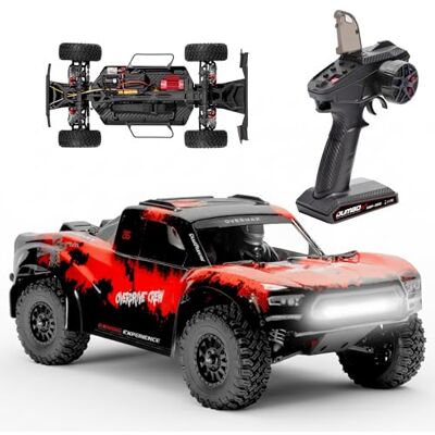 Overmax X-Giron 70 km/h Fjärrstyrd RC Bil 1:10, 4WD Radiostyrd Offroad Truck, Borstlös Motor, Kolfiberchassi, IP64, Hydrauliska Stötdämpare, Gyro, 300 m Räckvidd, Li-Po 3S, LED-ljus, RTR, Barn 14+ Overmax X-Giron 70 km/h Fjärrstyrd RC Bil 1:10, 4WD Radiostyrd Offroad Truck, Borstlös Motor, Kolfiberchassi, IP64, Hydrauliska Stötdämpare, Gyro, 300 m Räckvidd, Li-Po 3S, LED-ljus, RTR, Barn 14+