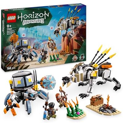 Lego Horizon Adventures Aloy och Varl mot Sköldkryp och Sågtand Leksak med maskinmonster, Spelset för barn att samla på, Fantasipresent med robotvarelser för pojkar och flickor 77037 Lego Horizon Adventures Aloy och Varl mot Sköldkryp och Sågtand Leksak med maskinmonster, Spelset för barn att samla på, Fantasipresent med robotvarelser för pojkar och flickor 77037