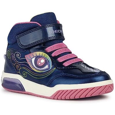 Geox flicka J Inek Girl sneakers, Marinblå flerfärgad, 26 EU Geox flicka J Inek Girl sneakers, Marinblå flerfärgad, 26 EU