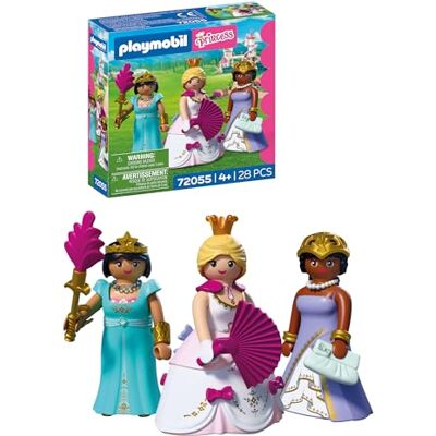 Playmobil Princess Tre prinsessor 3 figurer med ombyteskläder och tillbehör Uppmuntrar kreativitet Prinsessleksak för åldrarna 4 och uppåt 72055 Playmobil Princess Tre prinsessor 3 figurer med ombyteskläder och tillbehör Uppmuntrar kreativitet Prinsessleksak för åldrarna 4 och uppåt 72055