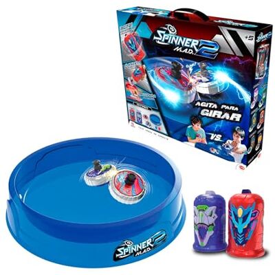 Bizak Spinner Mad 2 Combat Arena, Slagspel med snurrar och sand ingår, pojkar och flickor +5 år, garanterat kul, (62006306) Bizak Spinner Mad 2 Combat Arena, Slagspel med snurrar och sand ingår, pojkar och flickor +5 år, garanterat kul, (62006306)