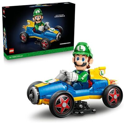 Lego Super Mario: Mario Kart – Luigi & Mach 8 Set – Modellbyggsats för vuxna – Racerbil och minifigur från spelet – Nintendo present för män, kvinnor och fans att samla på 72050 Lego Super Mario: Mario Kart – Luigi & Mach 8 Set – Modellbyggsats för vuxna – Racerbil och minifigur från spelet – Nintendo present för män, kvinnor och fans att samla på 72050
