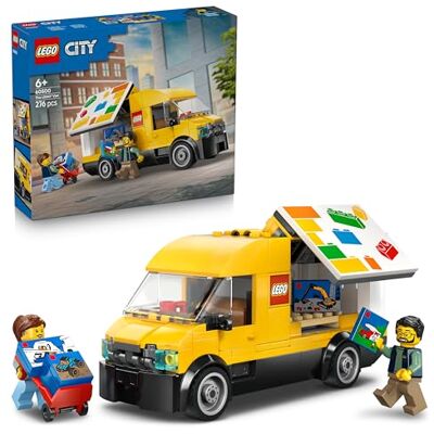 Lego City The Van Toy Delivery Truck Model Building Kit w/ 2 Minifigures, Trolley & Accessories Birthday Gift Idea for 6+ Year Old Boys 60500 Lego City The Van Toy Delivery Truck Model Building Kit w/ 2 Minifigures, Trolley & Accessories Birthday Gift Idea for 6+ Year Old Boys 60500