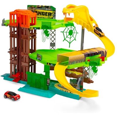Dickie Toys 203338000 Jungle Garage Tre nivåer med Hiss, Orm-Tunnel och Filbytare, Inkl. 1 Bil, Från 3 år Dickie Toys 203338000 Jungle Garage Tre nivåer med Hiss, Orm-Tunnel och Filbytare, Inkl. 1 Bil, Från 3 år