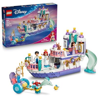 Lego Disney Princess Ariels kungliga bröllopsbåt – Byggset från Den lilla sjöjungfrun med Ariel, Sebastian och 5 andra minifigurer – Fantasifull present för flickor och pojkar från 6 år – 43299 Lego Disney Princess Ariels kungliga bröllopsbåt – Byggset från Den lilla sjöjungfrun med Ariel, Sebastian och 5 andra minifigurer – Fantasifull present för flickor och pojkar från 6 år – 43299