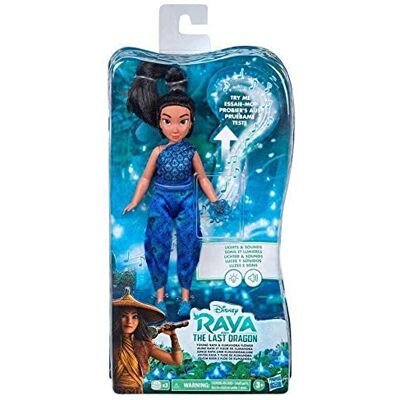 prinsessan Disney Raya and the Last Dragon Young Raya and Kumandra blomma, ljus och ljuddocka, musikleksak för barn, E9468 prinsessan Disney Raya and the Last Dragon Young Raya and Kumandra blomma, ljus och ljuddocka, musikleksak för barn, E9468