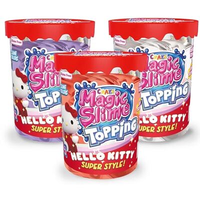 CRAZE Magic Slime Hello Kitty Fantasy topping, 3 barnburk, slime, innehåller 70 ml Slime och två toppningar CRAZE Magic Slime Hello Kitty Fantasy topping, 3 barnburk, slime, innehåller 70 ml Slime och två toppningar