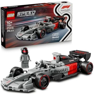 Lego Speed Champions Audi Revolut F1 Team R26 racerbil Leksak – Byggset för barn från 10 år – Autentiska dekaler och 1 minifigur av en förare – Present till pojkar, flickor och racingfantaster – 77259 Lego Speed Champions Audi Revolut F1 Team R26 racerbil Leksak – Byggset för barn från 10 år – Autentiska dekaler och 1 minifigur av en förare – Present till pojkar, flickor och racingfantaster – 77259