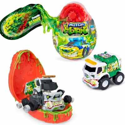 Dickie Toys Motor Mutants – överraskningsägg – 1 av 10 samlarbilar att montera (8,5 cm), inkl. 20 g slime och samlarblad – 1 sällsynt bil möjlig – flerfärgad Dickie Toys Motor Mutants – överraskningsägg – 1 av 10 samlarbilar att montera (8,5 cm), inkl. 20 g slime och samlarblad – 1 sällsynt bil möjlig – flerfärgad