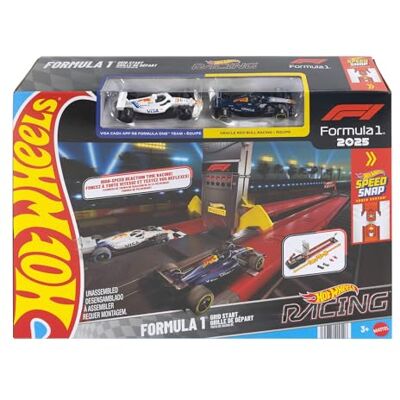 Hot Wheels Racing F1-banset med leksaksbil från Oracle Red Bull Racing och Visa Cash App Racing Bulls Formula One-team, JNN35 Hot Wheels Racing F1-banset med leksaksbil från Oracle Red Bull Racing och Visa Cash App Racing Bulls Formula One-team, JNN35