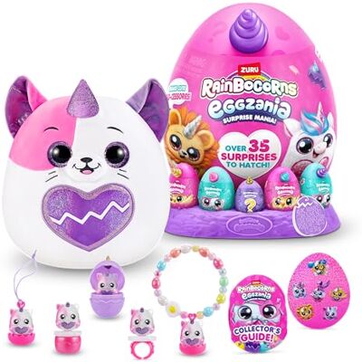 Rainbocorns Eggzania påskägg överraskning mania Trixie kattungen, 20+ överraskningar, samlarobjekt plysch, påskgåva för flickor Rainbocorns Eggzania påskägg överraskning mania Trixie kattungen, 20+ överraskningar, samlarobjekt plysch, påskgåva för flickor