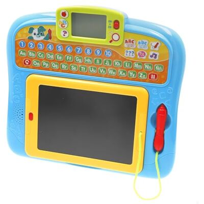 winfun Interaktiv surfplatta leksak, tvåspråkig, inlärningsfunktioner, siffror och bokstäver, stavning, musik, interaktiva spel, avtagbar ritpanel, spanska och engelska, +18 månader (39372) winfun Interaktiv surfplatta leksak, tvåspråkig, inlärningsfunktioner, siffror och bokstäver, stavning, musik, interaktiva spel, avtagbar ritpanel, spanska och engelska, +18 månader (39372)