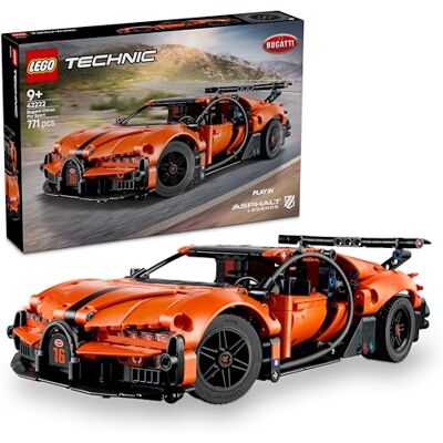 Lego Technic Bugatti Chiron Pur Sport hyperbil – Byggleksak med racerbil – Modellbyggsats med styrning, öppningsbara dörrar och motorhuv – Present för pojkar och flickor från 9 år – 42222 Lego Technic Bugatti Chiron Pur Sport hyperbil – Byggleksak med racerbil – Modellbyggsats med styrning, öppningsbara dörrar och motorhuv – Present för pojkar och flickor från 9 år – 42222