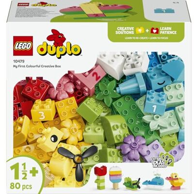 Lego Classic Färgglad kreativ låda 10479 Leksak för flickor och pojkar från 1 år, pedagogisk byggleksak med 80 färgglada klossar, present, 80 delar Lego Classic Färgglad kreativ låda 10479 Leksak för flickor och pojkar från 1 år, pedagogisk byggleksak med 80 färgglada klossar, present, 80 delar