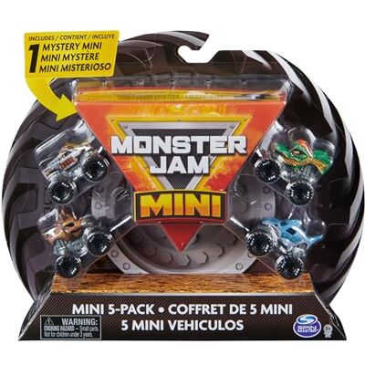 Monster Jam 5-pack Monster Truck, officiella paket med 5 Mini samlarleksaker, skala 1:87-6066965, leksaker för barn 3 år + Monster Jam 5-pack Monster Truck, officiella paket med 5 Mini samlarleksaker, skala 1:87-6066965, leksaker för barn 3 år +