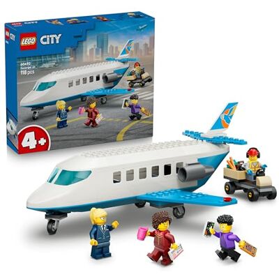 Lego City Passagerarjet – Byggset för barn – Flygplansleksak med minifigurer av pilot, flygplatsarbetare och 2 passagerare – Rolig och lättbyggd present för pojkar och flickor från 4 år – 60492 Lego City Passagerarjet – Byggset för barn – Flygplansleksak med minifigurer av pilot, flygplatsarbetare och 2 passagerare – Rolig och lättbyggd present för pojkar och flickor från 4 år – 60492