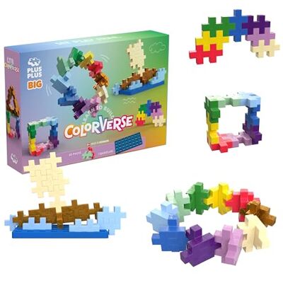 Plus-Plus BIG Learn to Build Colorverse 60 Bitar Byggklossar, Bygga, Utvecklande leksaker för barn, STEM, STEAM, Producerat i Danmark Plus-Plus BIG Learn to Build Colorverse 60 Bitar Byggklossar, Bygga, Utvecklande leksaker för barn, STEM, STEAM, Producerat i Danmark