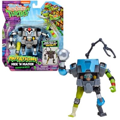 Mutant Tortues Ninja, 12 cm ledad figur med tillbehör, mix och match, biskop, för barn från 4 år, T02012 Mutant Tortues Ninja, 12 cm ledad figur med tillbehör, mix och match, biskop, för barn från 4 år, T02012