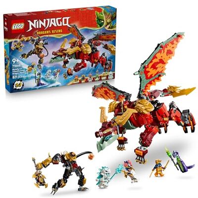 Lego Wyldfyres omvandlingsbara robotdrake – Byggleksak för låtsaslekar för barn från 9 år – Samlarobjekt med actionfigurer från tv-serien – Fantasifull present för pojkar och flickor – 71868 Lego Wyldfyres omvandlingsbara robotdrake – Byggleksak för låtsaslekar för barn från 9 år – Samlarobjekt med actionfigurer från tv-serien – Fantasifull present för pojkar och flickor – 71868