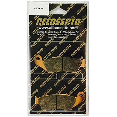 ACCOSSATO bromsbelag agpa51 stmx, HM > 250 supermotard, 250 (2000–2002) ACCOSSATO bromsbelag agpa51 stmx, HM > 250 supermotard, 250 (2000–2002)
