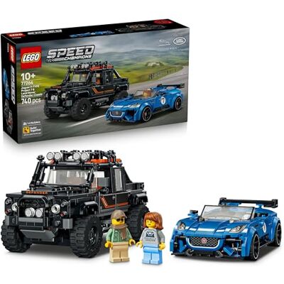 Lego Speed Champions Jaguar Project 7 och Land Rover Defender – Byggset för barn från 10 år – Modellbyggsats med 2 bilar och 2 minifigurer – Present för pojkar, flickor och bilentusiaster – 77264 Lego Speed Champions Jaguar Project 7 och Land Rover Defender – Byggset för barn från 10 år – Modellbyggsats med 2 bilar och 2 minifigurer – Present för pojkar, flickor och bilentusiaster – 77264