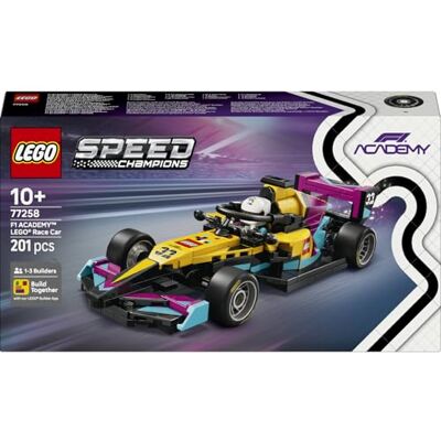 Lego Speed Champions F1 ACADEMY racerbil 77258 Leksak för barn från 10 år, byggset med fordon och minifigur av kvinnlig förare, Formel 1 lekset, present, 201 delar Lego Speed Champions F1 ACADEMY racerbil 77258 Leksak för barn från 10 år, byggset med fordon och minifigur av kvinnlig förare, Formel 1 lekset, present, 201 delar