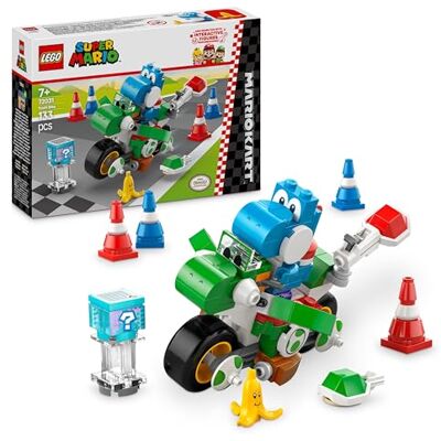 Lego Super Mario: Mario Kart – Yoshi Bike, Nintendo present för barn, Äventyrslekset att samla på, Byggleksak för självständig lek för pojkar, flickor och spelare från 7 år 72031 Lego Super Mario: Mario Kart – Yoshi Bike, Nintendo present för barn, Äventyrslekset att samla på, Byggleksak för självständig lek för pojkar, flickor och spelare från 7 år 72031