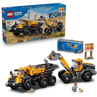 Lego City Dumper och frontlastare – Byggset med 2 byggfordon och flyttbart byggkontor – Leksak för låtsaslekar för barn – Rolig present med fordon för pojkar och flickor från 8 år – 60494 Lego City Dumper och frontlastare – Byggset med 2 byggfordon och flyttbart byggkontor – Leksak för låtsaslekar för barn – Rolig present med fordon för pojkar och flickor från 8 år – 60494