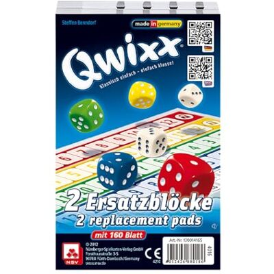NSV 4016 Qwixx Ersättningsblock, 2 x 80 Blad NSV 4016 Qwixx Ersättningsblock, 2 x 80 Blad