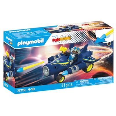 Playmobil Roliga stjärnor gräsmatta space-jet leksak från 4 år Present till barn leksaksbil Med backmotor och skyttefunktion 71717 Playmobil Roliga stjärnor gräsmatta space-jet leksak från 4 år Present till barn leksaksbil Med backmotor och skyttefunktion 71717